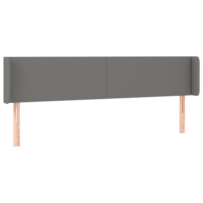 Tăblie de pat cu LED, gri închis, 183x16x78/88 cm, textil - WALTI WALTI