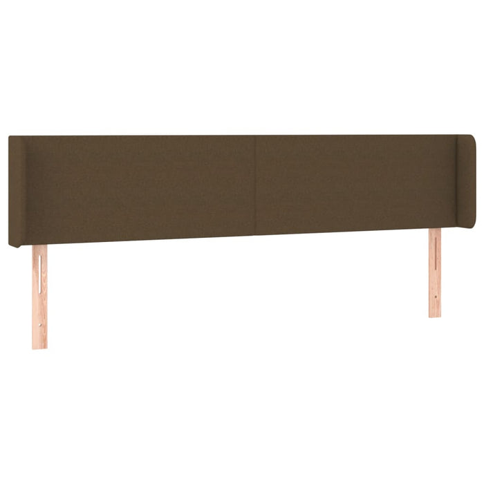 Tăblie de pat cu LED, maro închis, 183x16x78/88 cm, textil - WALTI WALTI
