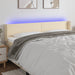 Tăblie de pat cu LED, crem, 203x16x78/88 cm, textil - WALTI WALTI