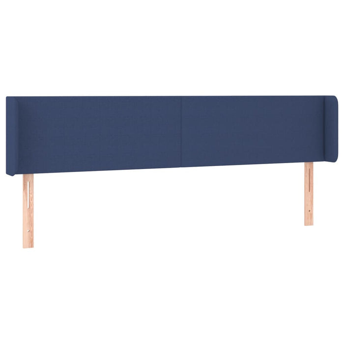 Tăblie de pat cu LED, albastru, 203x16x78/88 cm, textil - WALTI WALTI