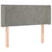 Tăblie de pat cu LED, gri deschis, 83x16x78/88 cm, catifea - WALTI WALTI