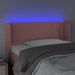 Tăblie de pat cu LED, roz, 83x16x78/88 cm, catifea - WALTI WALTI