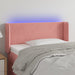 Tăblie de pat cu LED, roz, 83x16x78/88 cm, catifea - WALTI WALTI
