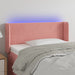 Tăblie de pat cu LED, roz, 93x16x78/88 cm, catifea - WALTI WALTI
