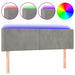 Tăblie de pat cu LED, gri deschis, 147x16x78/88 cm, catifea - WALTI WALTI