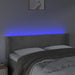 Tăblie de pat cu LED, gri deschis, 147x16x78/88 cm, catifea - WALTI WALTI