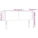 Tăblie de pat cu LED, gri deschis, 147x16x78/88 cm, catifea - WALTI WALTI