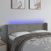 Tăblie de pat cu LED, gri deschis, 147x16x78/88 cm, catifea - WALTI WALTI