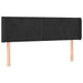 Tăblie de pat cu LED, negru, 147x16x78/88 cm, catifea - WALTI WALTI