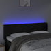 Tăblie de pat cu LED, negru, 147x16x78/88 cm, catifea - WALTI WALTI