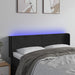 Tăblie de pat cu LED, negru, 147x16x78/88 cm, catifea - WALTI WALTI