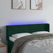 Tăblie de pat cu LED, verde închis, 147x16x78/88 cm, catifea - WALTI WALTI