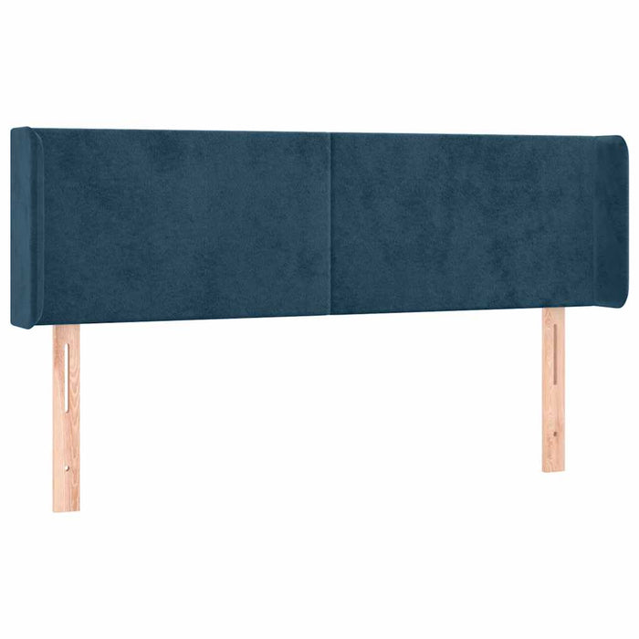 Tăblie de pat cu LED, albastru închis, 147x16x78/88 cm, catifea - WALTI WALTI
