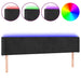 Tăblie de pat cu LED, negru, 163x16x78/88 cm, catifea - WALTI WALTI