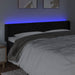Tăblie de pat cu LED, negru, 163x16x78/88 cm, catifea - WALTI WALTI