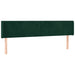 Tăblie de pat cu LED, verde închis, 163x16x78/88 cm, catifea - WALTI WALTI