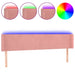 Tăblie de pat cu LED, roz, 203x16x78/88 cm, catifea - WALTI WALTI