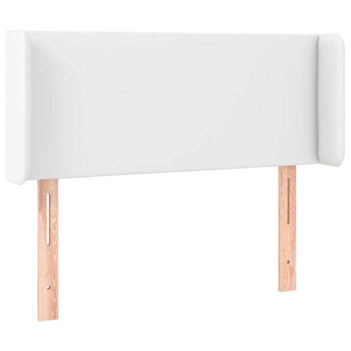 Tăblie de pat cu LED, alb, 83x16x78/88 cm, piele ecologică - WALTI WALTI