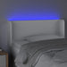 Tăblie de pat cu LED, alb, 83x16x78/88 cm, piele ecologică - WALTI WALTI