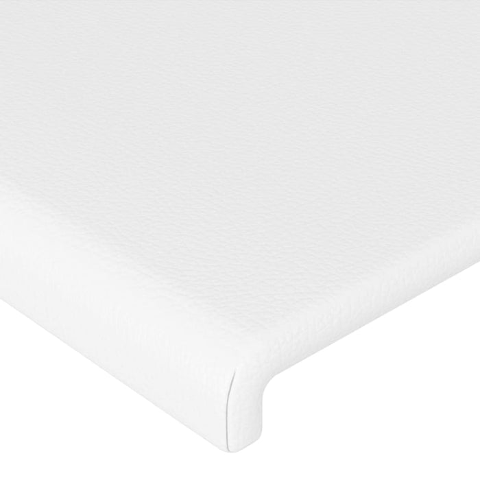 Tăblie de pat cu LED, alb, 83x16x78/88 cm, piele ecologică - WALTI WALTI