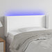 Tăblie de pat cu LED, alb, 83x16x78/88 cm, piele ecologică - WALTI WALTI