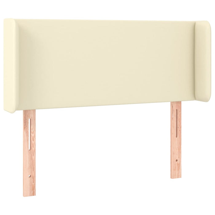 Tăblie de pat cu LED, crem, 83x16x78/88 cm, piele ecologică - WALTI WALTI