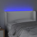 Tăblie de pat cu LED, alb, 93x16x78/88 cm, piele ecologică - WALTI WALTI