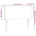 Tăblie de pat cu LED, crem, 103x16x78/88 cm, piele ecologică - WALTI WALTI