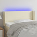 Tăblie de pat cu LED, crem, 103x16x78/88 cm, piele ecologică - WALTI WALTI