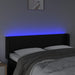 Tăblie de pat cu LED, negru, 147x16x78/88 cm, piele ecologică - WALTI WALTI