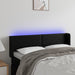 Tăblie de pat cu LED, negru, 147x16x78/88 cm, piele ecologică - WALTI WALTI