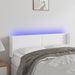 Tăblie de pat cu LED, alb, 147x16x78/88 cm, piele ecologică - WALTI WALTI