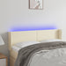 Tăblie de pat cu LED, crem, 147x16x78/88 cm, piele ecologică - WALTI WALTI