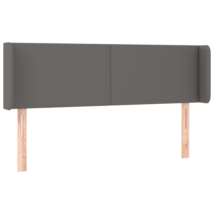 Tăblie de pat cu LED, gri, 147x16x78/88 cm, piele ecologică - WALTI WALTI