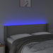 Tăblie de pat cu LED, gri, 147x16x78/88 cm, piele ecologică - WALTI WALTI