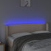 Tăblie de pat cu LED cappuccino 147x16x78/88 cm piele ecologică - WALTI WALTI