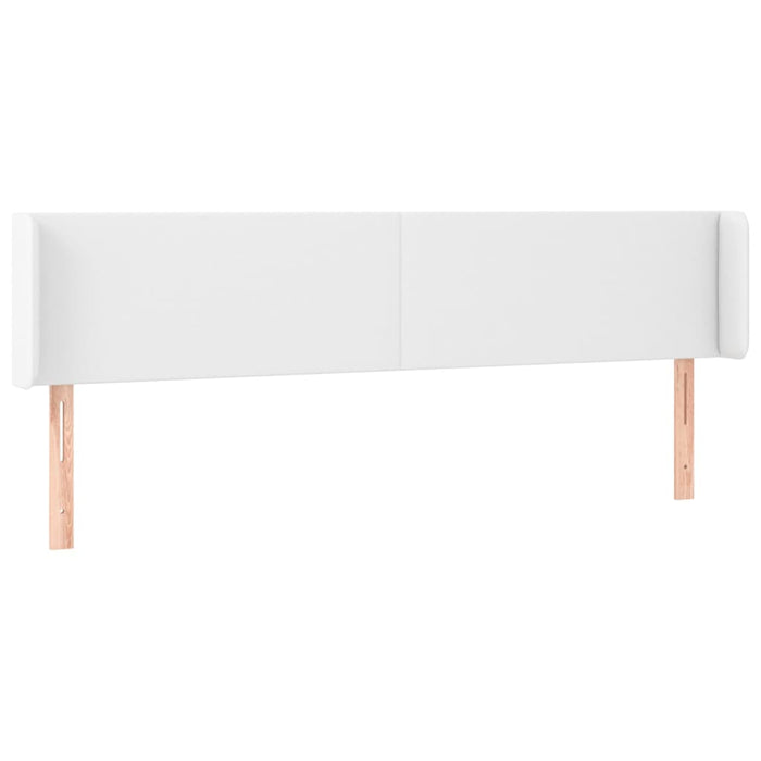 Tăblie de pat cu LED, alb, 163x16x78/88 cm, piele ecologică - WALTI WALTI