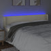 Tăblie de pat cu LED, crem, 183x16x78/88 cm, piele ecologică - WALTI WALTI