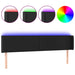 Tăblie de pat cu LED, negru, 203x16x78/88 cm, piele ecologică - WALTI WALTI