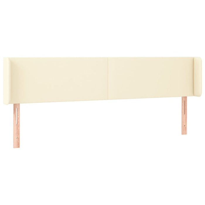 Tăblie de pat cu LED, crem, 203x16x78/88 cm, piele ecologică - WALTI WALTI