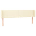 Tăblie de pat cu LED, crem, 203x16x78/88 cm, piele ecologică - WALTI WALTI