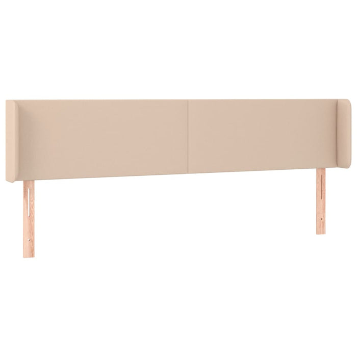 Tăblie de pat cu LED, cappuccino 203x16x78/88cm piele ecologică WALTI