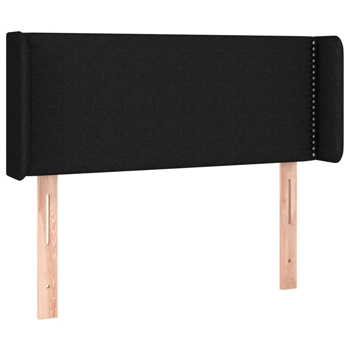 Tăblie de pat cu LED, negru, 83x16x78/88 cm, textil - WALTI WALTI