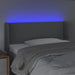 Tăblie de pat cu LED, gri deschis, 93x16x78/88 cm, textil - WALTI WALTI