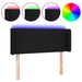 Tăblie de pat cu LED, negru, 93x16x78/88 cm, textil - WALTI WALTI