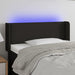 Tăblie de pat cu LED, negru, 93x16x78/88 cm, textil - WALTI WALTI