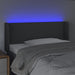 Tăblie de pat cu LED, gri închis, 103x16x78/88 cm, textil - WALTI WALTI