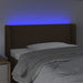 Tăblie de pat cu LED, maro închis, 103x16x78/88 cm, textil - WALTI WALTI