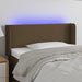 Tăblie de pat cu LED, maro închis, 103x16x78/88 cm, textil - WALTI WALTI