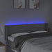 Tăblie de pat cu LED, gri deschis, 147x16x78/88 cm, textil - WALTI WALTI